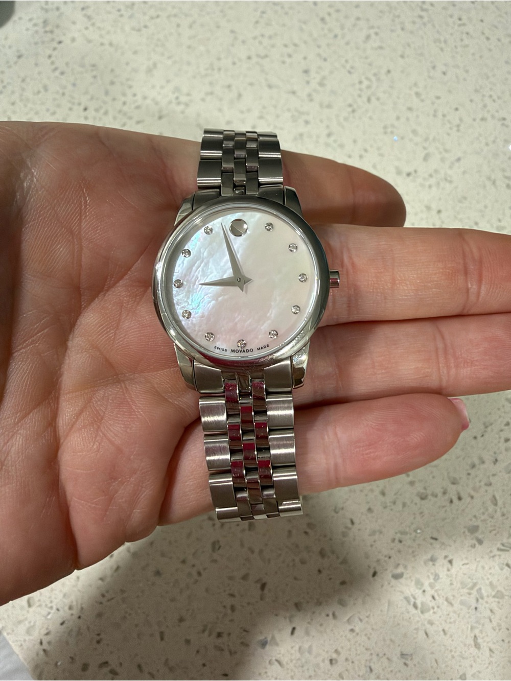 Women’s Movado mother of pearl with diamonds watch - Picture 2 of 4